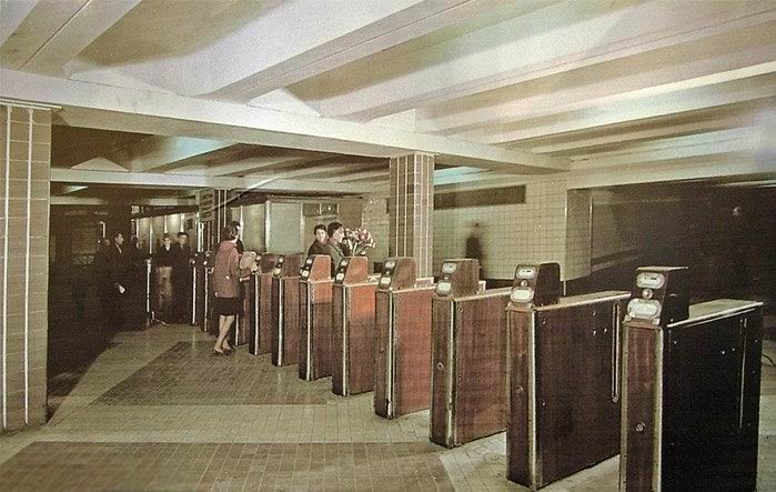 Первые турникеты в Московском метрополитене, 1960–е годы, СССР 
