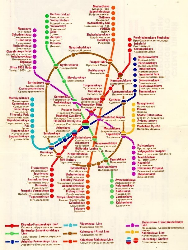 Двуязычная схема на русском и английском языках к Московской Олимпиаде 1980 года