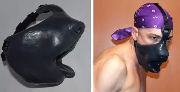 Маска на лицо Half Pup Mask — для экстремальных ролевых игр. Нет предела извращениям…