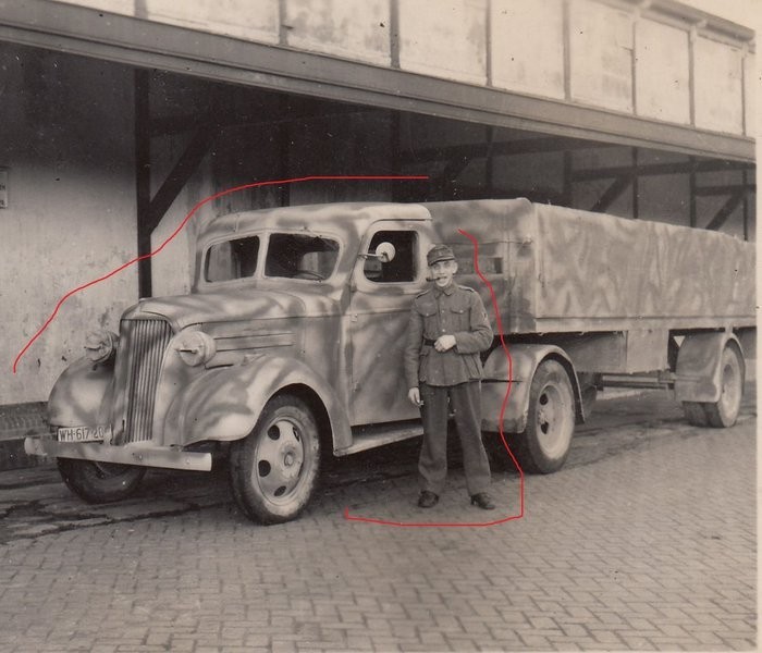 Седельный тягач " Chevrolet" 1937 года в красивом камуфляже на службе в Вермахте.