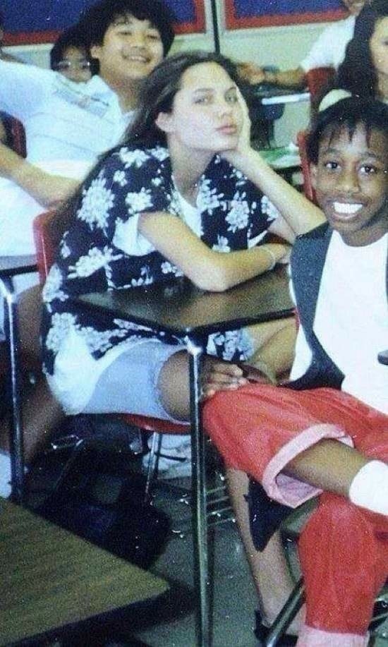 Анджелина Джоли в 11 классе. 1991 г.