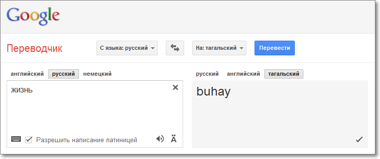 Google переводчик настолько мудр, что знает практически все