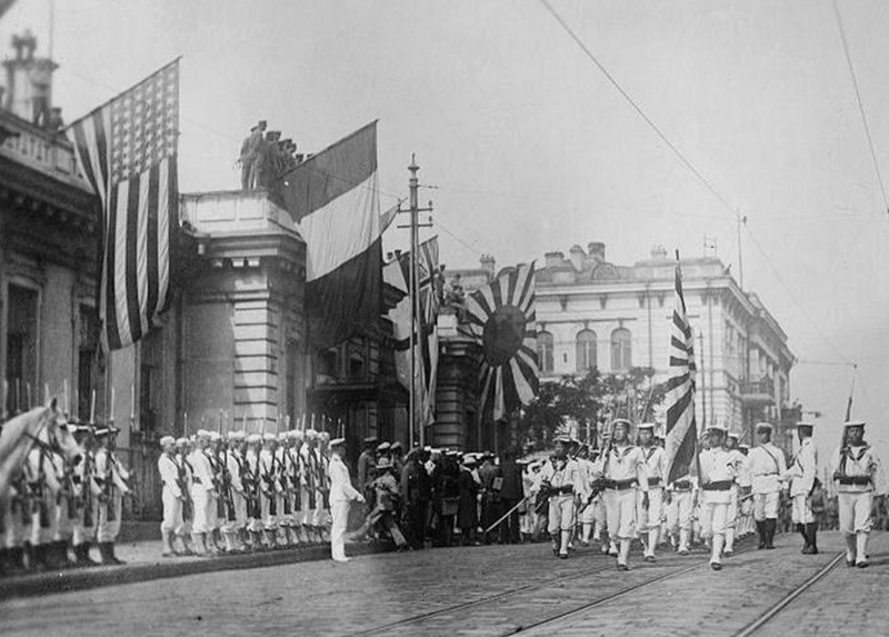 Совместный парад интервентов, 1918 год, Владивосток