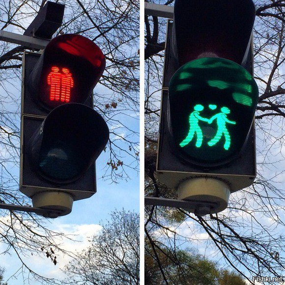 В Вене существуют вот такие светофоры