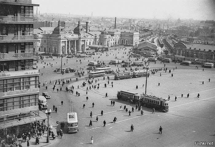 Площадь Курского вокзала без «Атриума», 1932 год