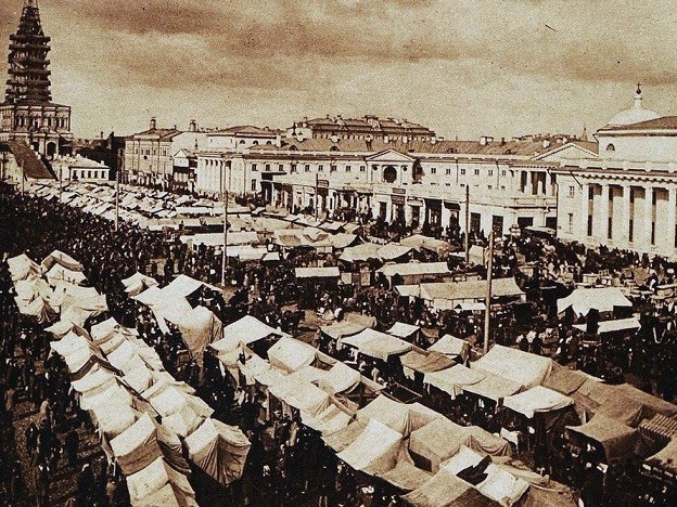 Торговля на Сухаревской площади, 1898 год, Москва 