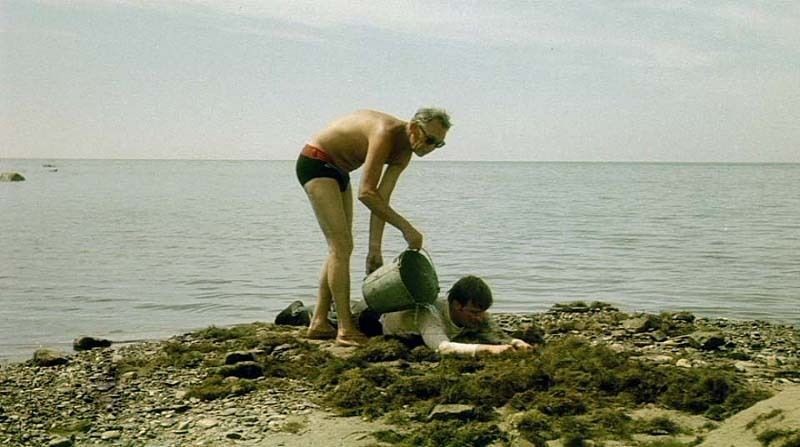 Леонид Гайдай и Андрей Миронов на съёмках фильма «Бриллиантовая рука».