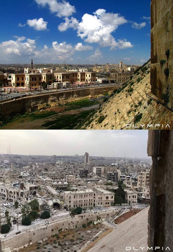 25 фотографий сирийского города Алеппо до и после войны