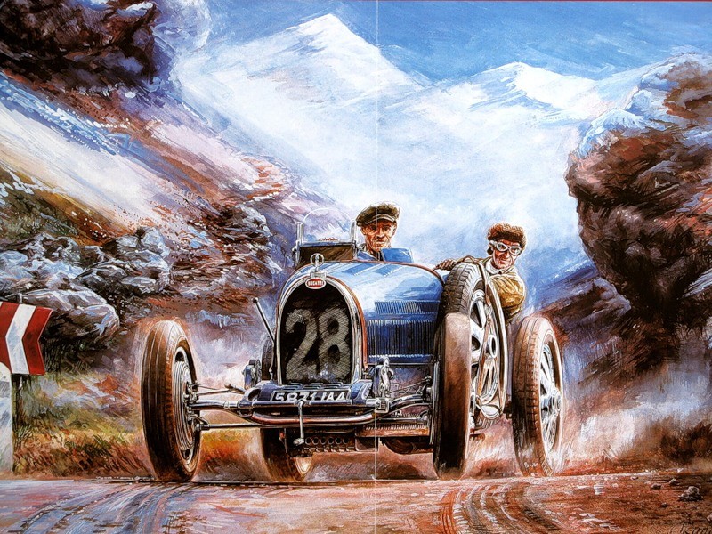 Рисунки ретро автомобилей художника Вацлава Западлика