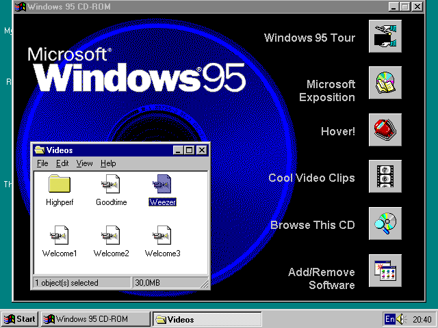 Ностальгия по молодости - Windows 95