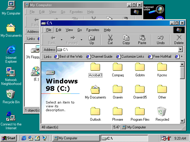 Эх, были времена... Windows 98. Как это было