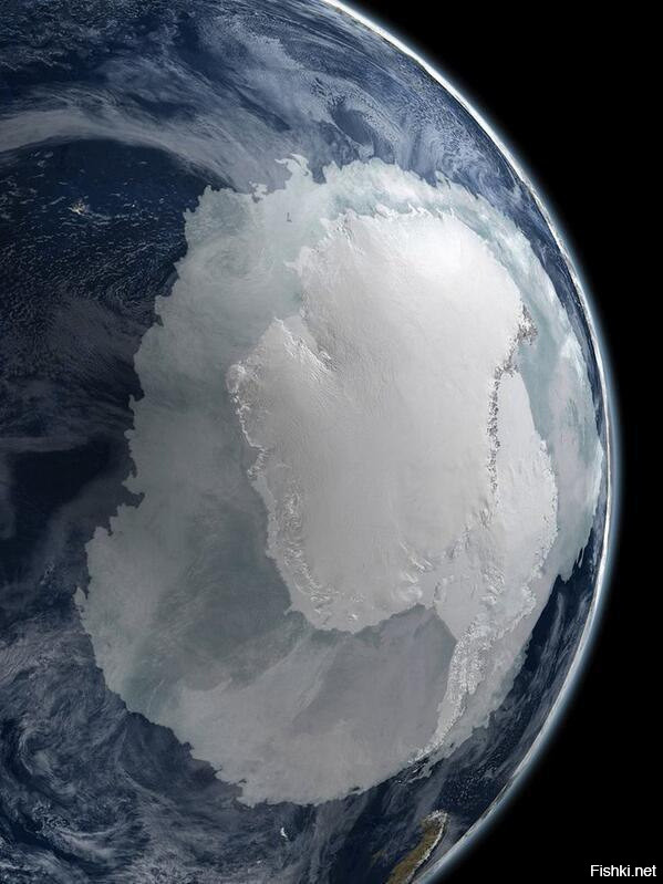 Как выглядит Антарктика из космоса