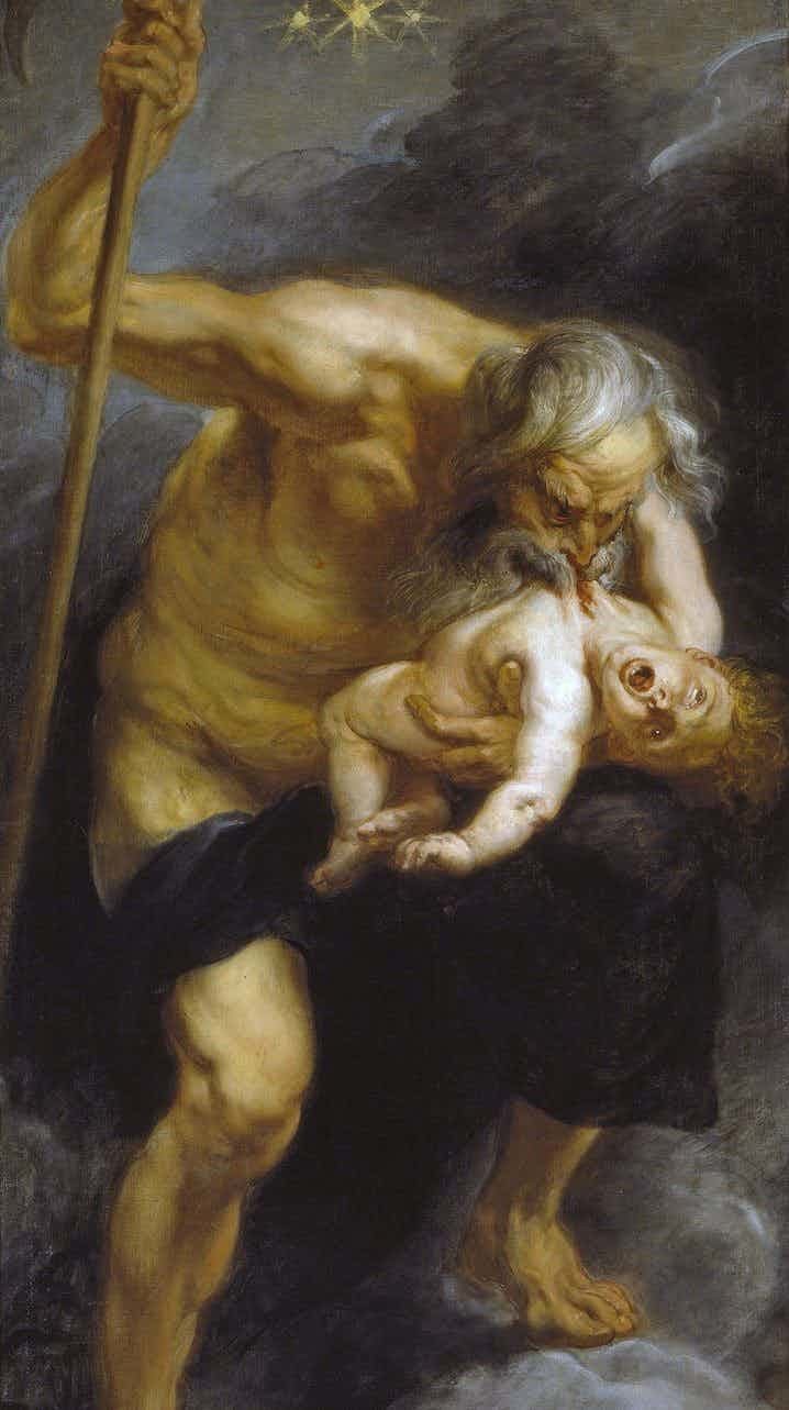 Питер Пауль Рубенс, "Сатурн, пожирающий своего сына", 1636 г.