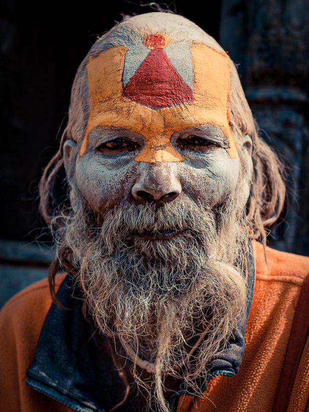 Фейс-арт индийских монахов