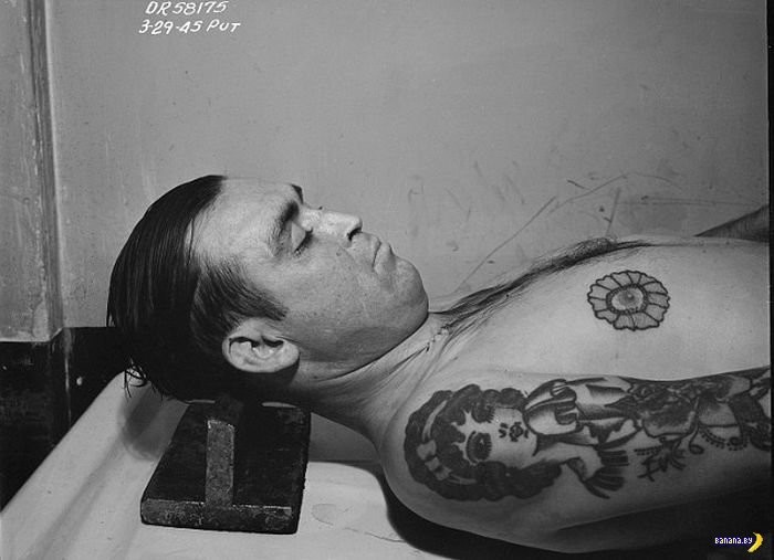 Мужчина в полицейском морге. 29 марта 1945.