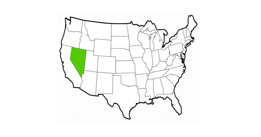 Какой штат выделен зелёным цветом?