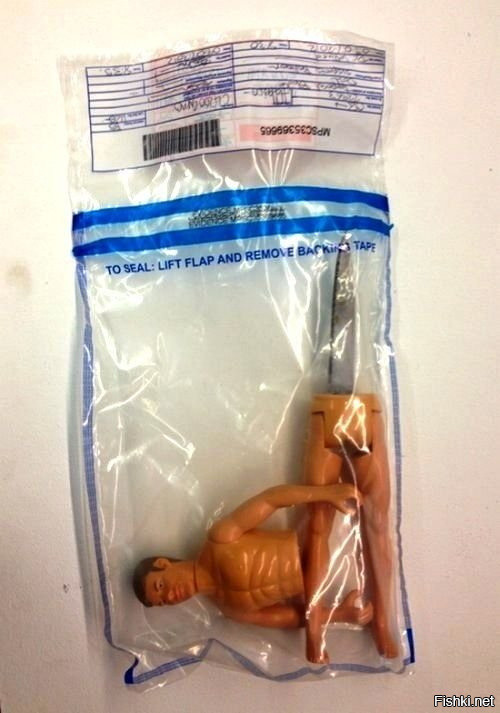 Тюремный нож "кукла Кен", конфискованный лондонской столичной полицией