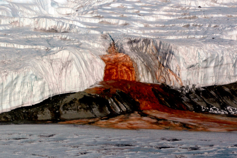 Ученые разгадали столетнюю загадку Кровавого водопада в Антарктиде