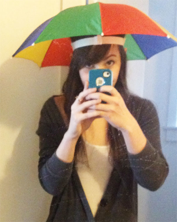 Зонт на голову 