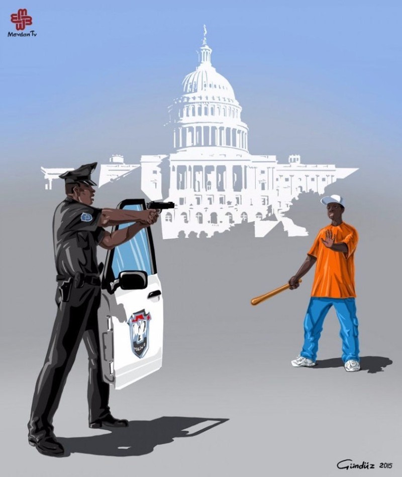 Сатирические иллюстрации полицейских из разных стран мира