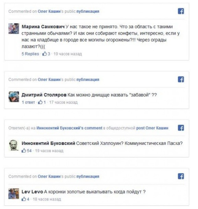 А вы собираете на кладбище конфеты?