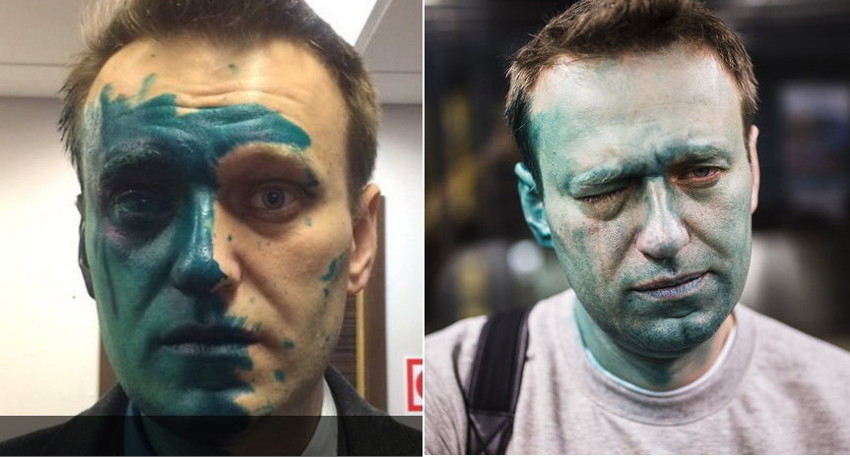 Алексей Навальный и Илья Варламов - законодатели нового тренда. Кстати, вы заметили, что Алексей вошел во вкус и намазал все свое лицо этим "зельем"? 