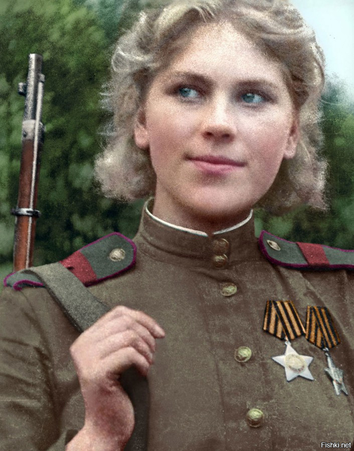 Советский одиночный снайпер Роза Шанина
