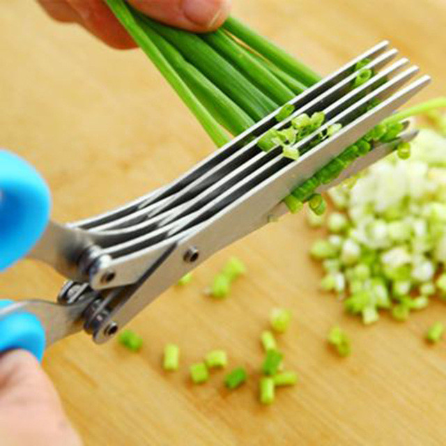 Пятислойные кухонные ножницы для зелени