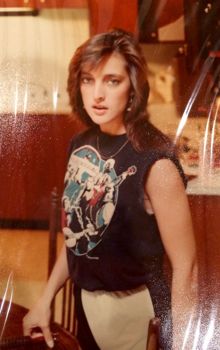 1982 год, только хардкор - на 18-летней девушке топ с изображением группы Fleetwood Mac