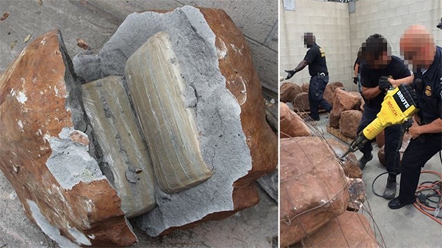 Более 900 кг марихуаны американские таможенники обнаружили в камнях для декоративного дизайна 