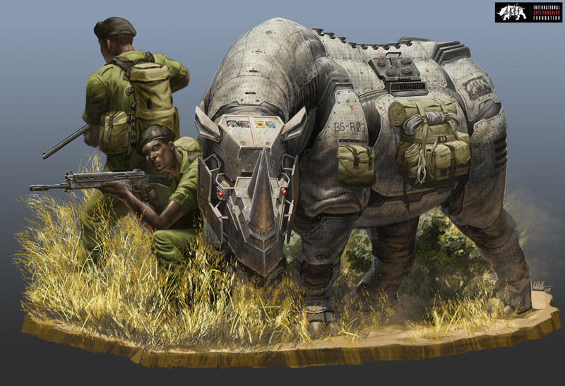 Стимпанк носорог