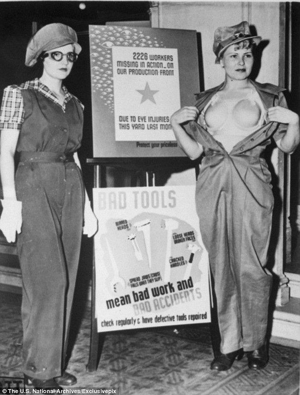 До Второй мировой, женщины не очень то хотели пользоваться бюсгальтером. 