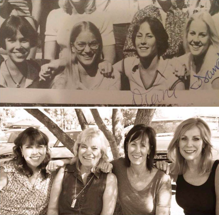 Четверо подруг: групповое фото с разницей в 38 лет (1978 - 2016)