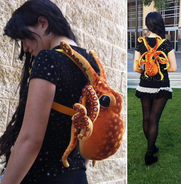 Рюкзак в виде осьминога 