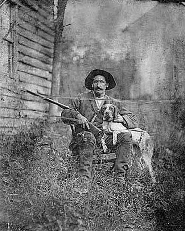 57. Старый охотник и его собака в графстве Мейсона, штат Кентукки, 1890