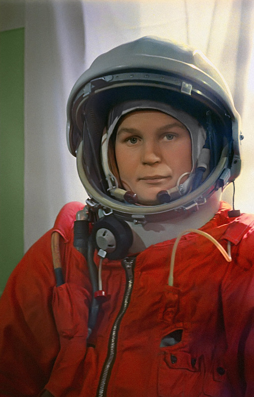 Летчик-космонавт Валентина Терешкова перед стартом: