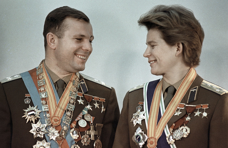 Гагарин и Терешкова. А.Моклецов, РИА, 1963 год: