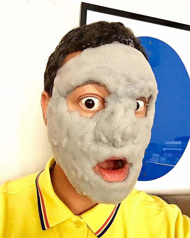 Кислородные маски из Кореи, превращающие лицо в облако