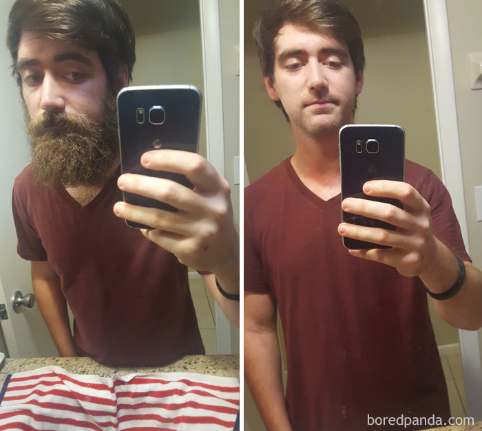 "Я сбрил бороду, которую растил 9 месяцев, принимая участие в кампании по борьбе с раком простаты"