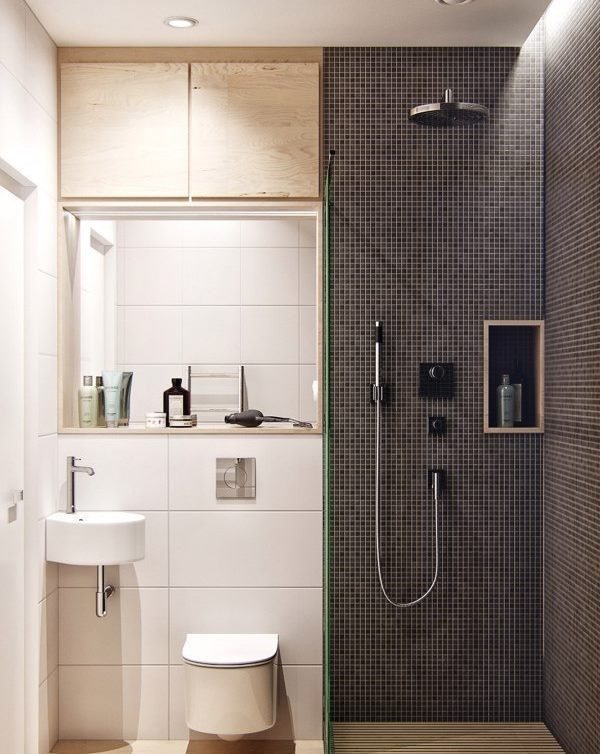 Гениальные решения для небольших ванных комнат