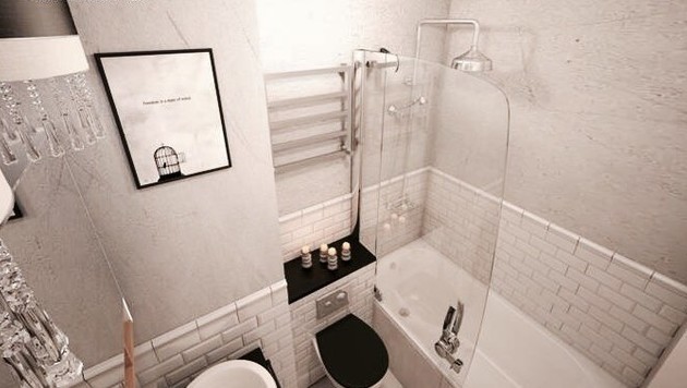 Гениальные решения для небольших ванных комнат