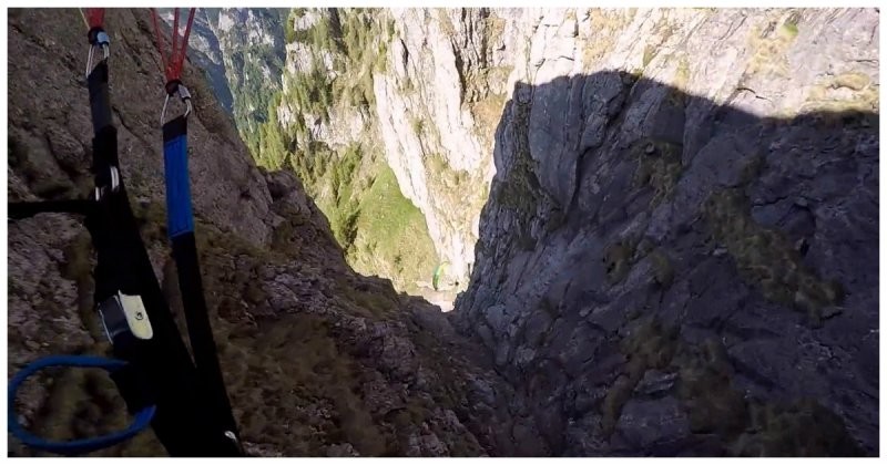 Сумасшедший спидглайдинг от первого лица в горах Румынии 