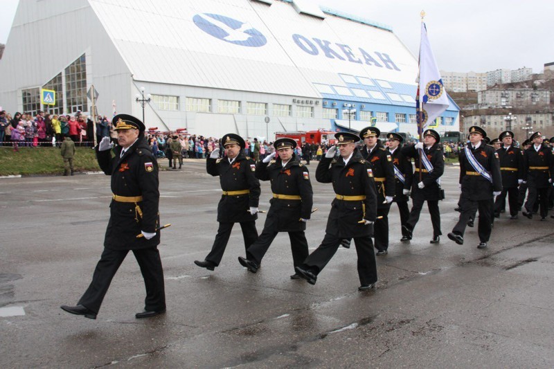 Контр-Адмирал Дубков Игорь Михайлович на параде 9 мая 2017г. 