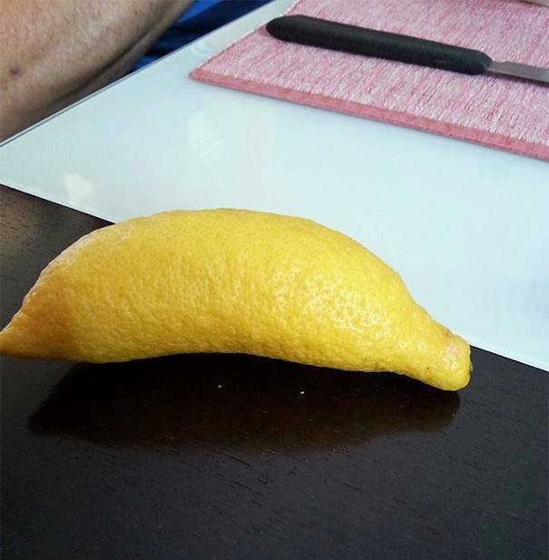 Лимон в образе банана 