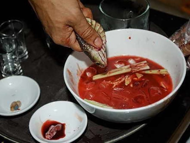 Ритуал поедания кобры. Вьетнам