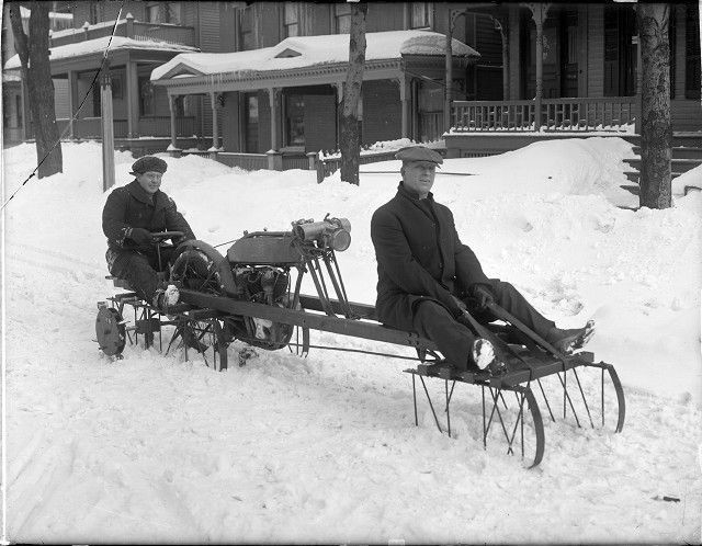 Снегоход на основе мотоцикла, 1916 год, Нью–Йорк