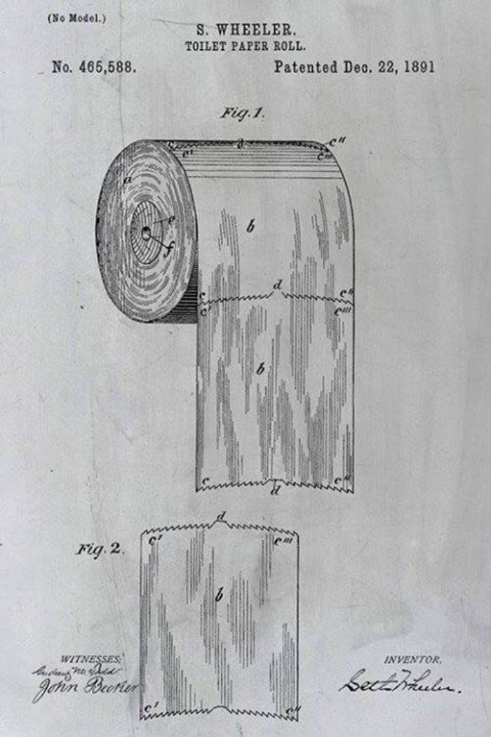 Патент на туалетную бумагу, 1891 год, США