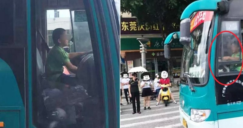 Китайский мальчик угнал автобус и катался на нем по городу
