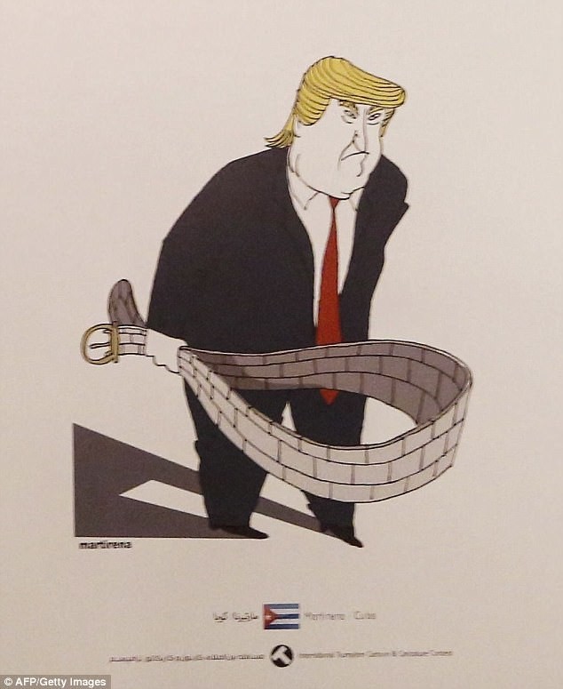Художник с Кубы прислал вот такой портрет Трампа