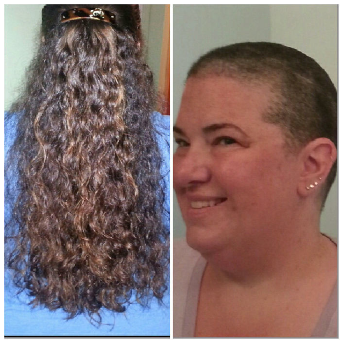Эта женщина пожертвовала волосы на парики для детей, проходящих лечение от рака